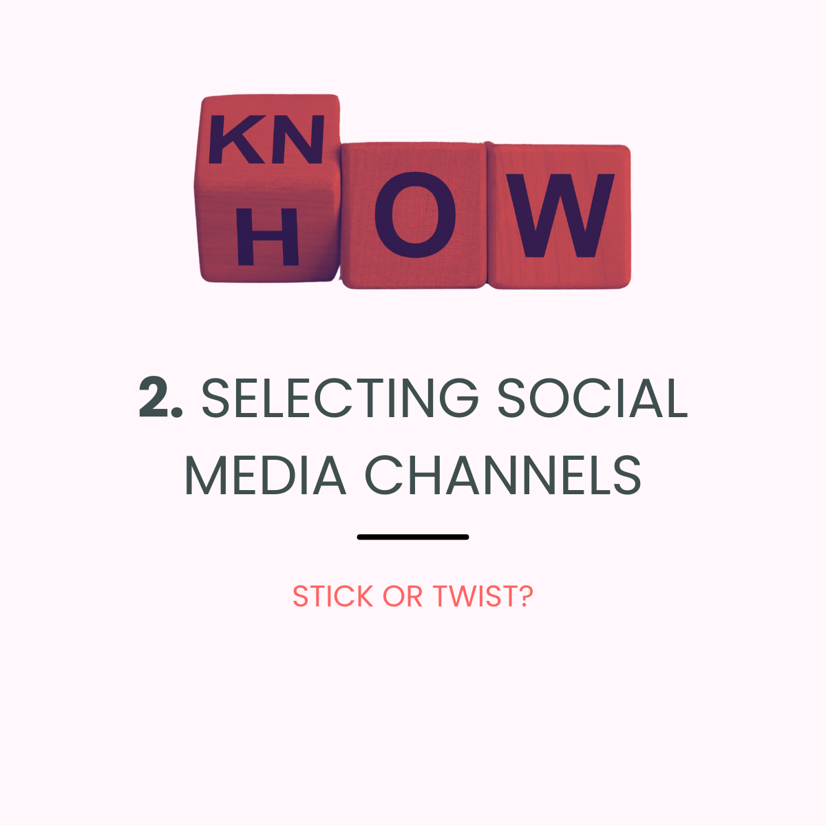 Know How - 2. Selecting Social Media Channels.